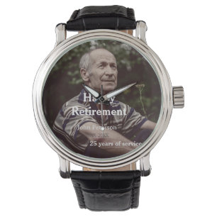 Happy retirement photo name year years of service  watch