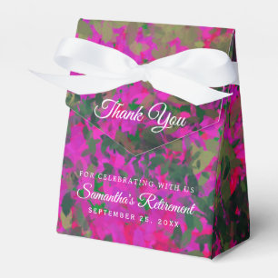 Happy Retirement Pink Florals Garden Hand Painted Favour Box