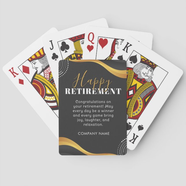 Happy Retirement Playing Cards | Fun Retirement  (Back)