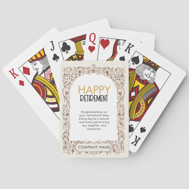 Happy Retirement Playing Cards | Fun Retirement  (Back)