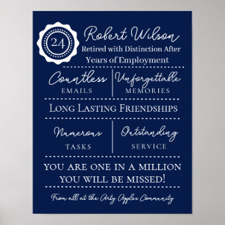 Happy Retirement Poster | Retirement Party Decorat