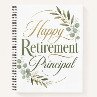 Happy Retirement Principal Gift Notebook