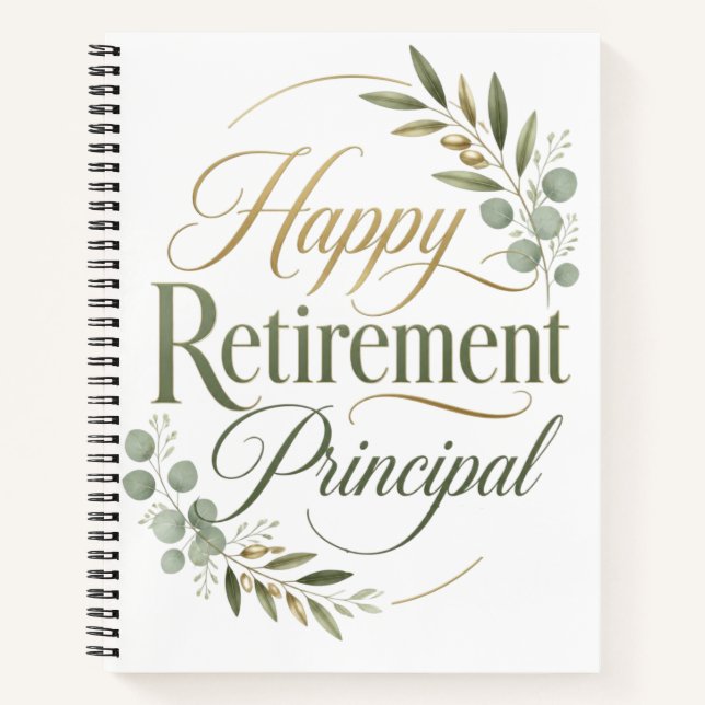 Happy Retirement Principal Gift Notebook (Front)