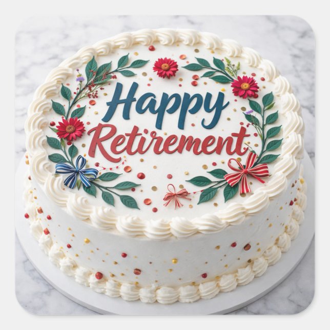 Happy  Retirement  Square Sticker (Creator Uploaded)