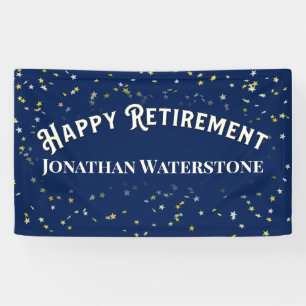 Happy Retirement Stars Personlized Banner