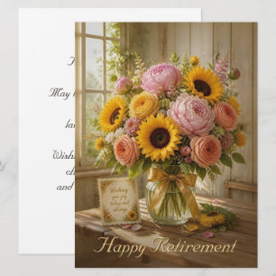 Happy Retirement Sunflower Bouquet Greetings