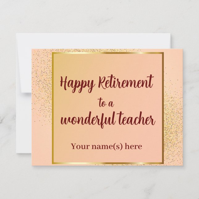 Happy Retirement Teacher Card (Front)