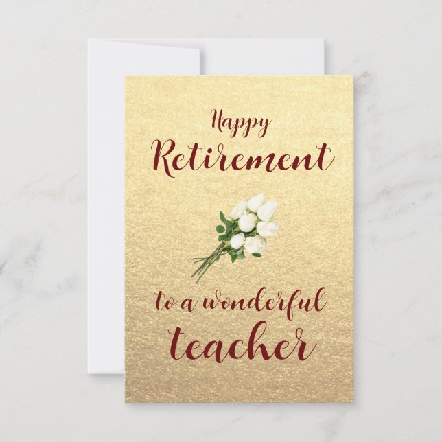 Happy Retirement Teacher Thank You (Front)