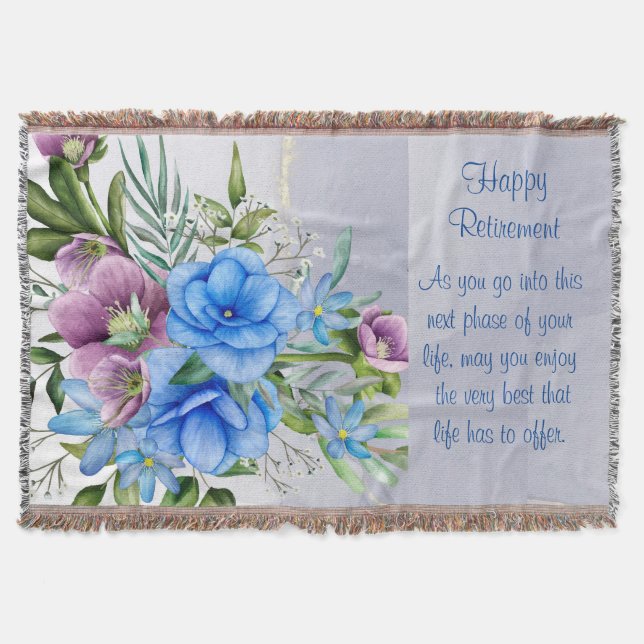 Happy Retirement Throw Blanket (Front)
