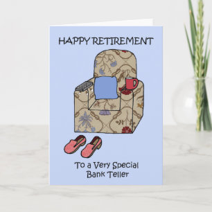 Happy Retirement to Bank Teller Card