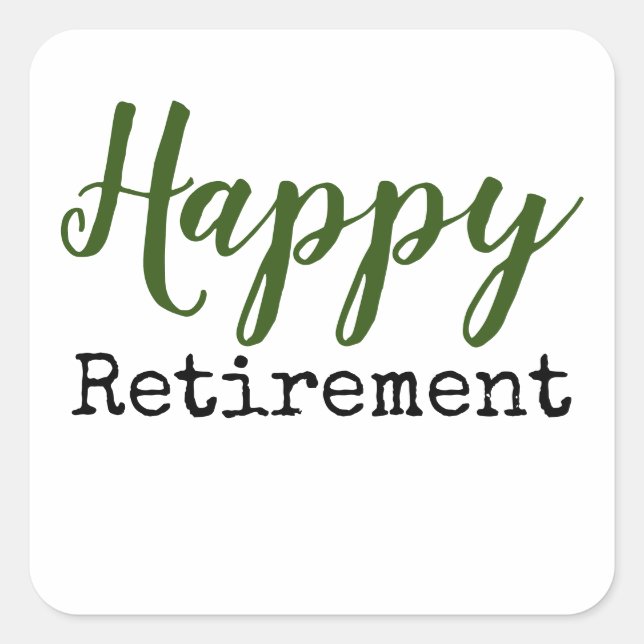 Happy Retirement to golfer Square Sticker (Front)