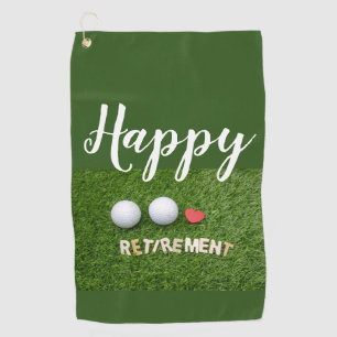 Happy Retirement to golfer with golf ball Towel