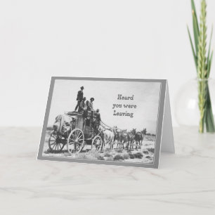 Happy Retirement Vintage Stagecoach Humour Card