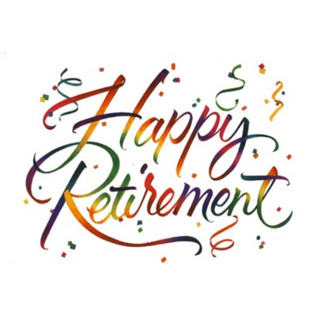 Happy Retirement Watch (Happy Retirement Lettering surrounded by confetti!)