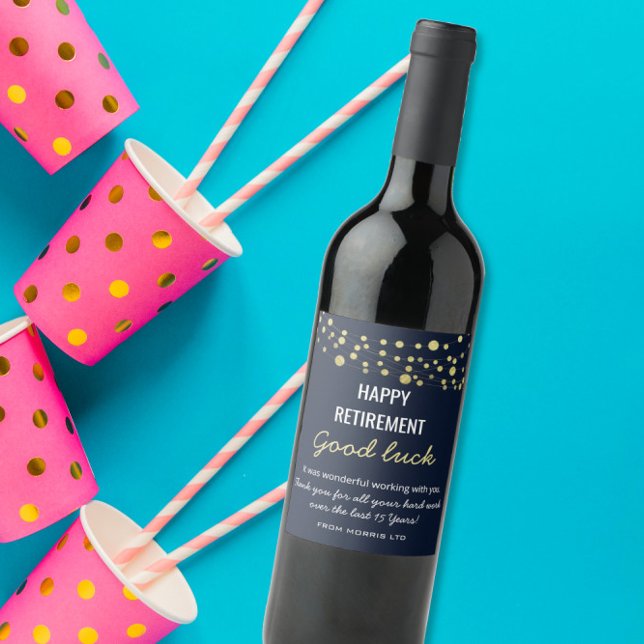 HAPPY RETIREMENT WINE LABEL (Creator Uploaded)