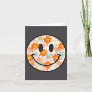 Happy Retro Daisy Smile Face Preppy Aesthetic Men Card