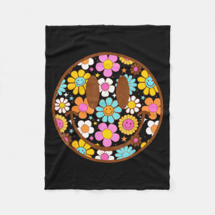 Happy Retro Daisy Smile Face Preppy Aesthetic Men  Fleece Blanket
