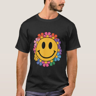 Happy Retro Daisy Smile Face Preppy Aesthetic Men  T-Shirt