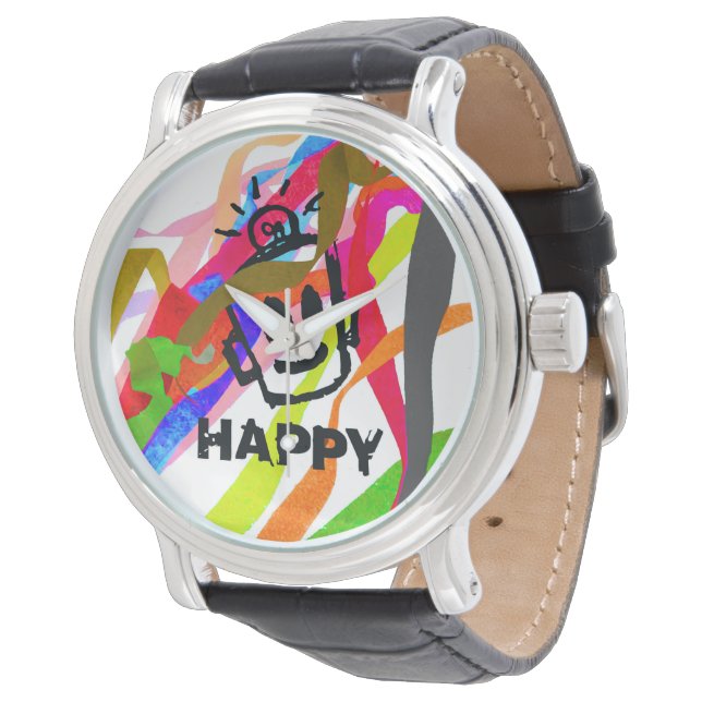 HAPPY Ribbons Wristwatch (Angled)