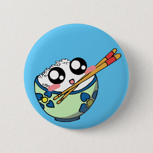 Happy Rice 6 Cm Round Badge