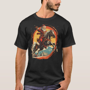 Happy riding Santa Claus for Horses and Christmas T-Shirt