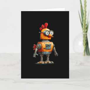 Happy Robot Chicken With Ai For Smart Robots Lover Card