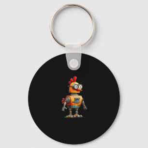 Happy Robot Chicken With Ai For Smart Robots Lover Key Ring