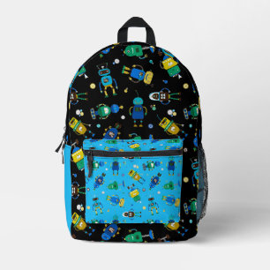 Happy Robots  Printed Backpack