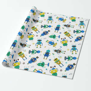 Happy Robots Wrapping Paper