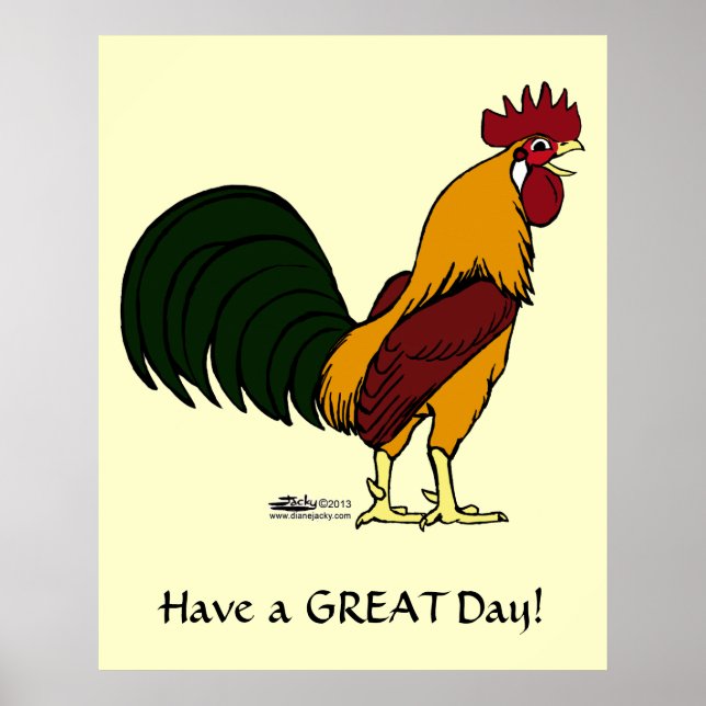 Happy Rooster Poster (Front)