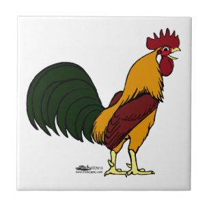 Happy Rooster Tile