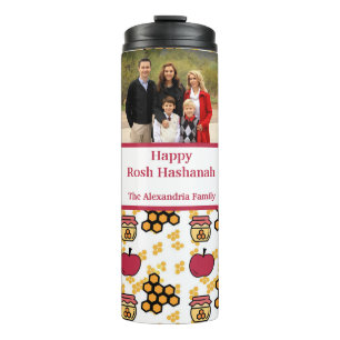 Happy Rosh Hashanah Jewish New Year custom photo Thermal Tumbler