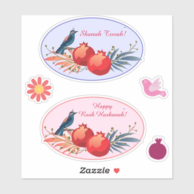 Happy Rosh Hashanah Jewish New Year Floral Pattern (Sheet)