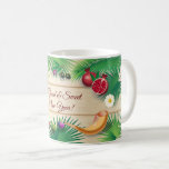 Happy Rosh Hashanah Jewish New Year Honey & Apple Coffee Mug<br><div class="desc">Happy Rosh Hashanah Jewish New Year Holiday symbols. Shana Tova! Hebrew Wishes text. Torah, Honey and apple, shofar, pomegranate, star of David, Palm Leves Vintage frame wood background, Rosh hashana, traditional fruits, floral frame, vintage, autumn, sukkot. Judaica. Hand Drawn Watercolor. Home > Kitchen & Dining > Drinkware > Mugs &...</div>