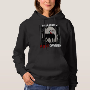 Happy Rottoween  Rottweiler In Hockey Mask Hallowe Hoodie