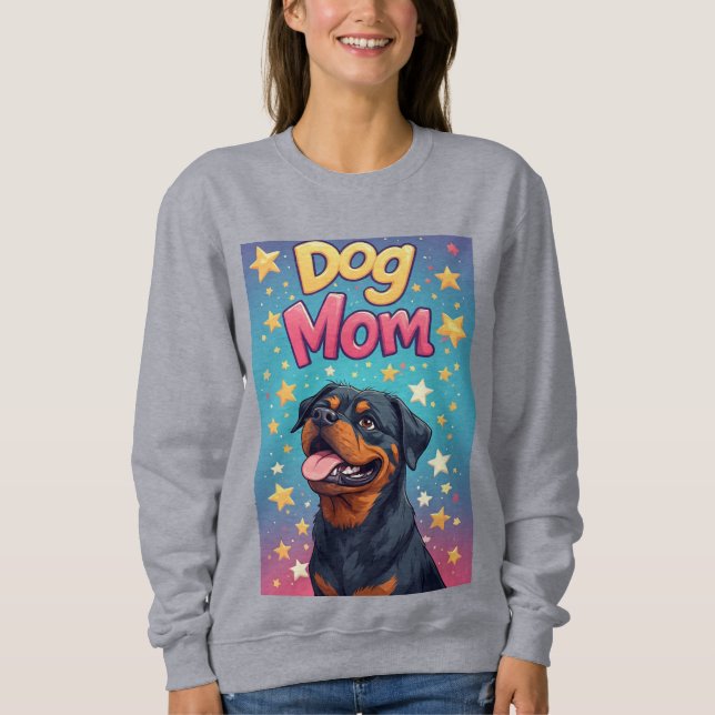 Happy Rottweiler Dog Mum Sweatshirt (Front)