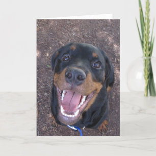 Happy Rottweiler Puppy Father's Day Card