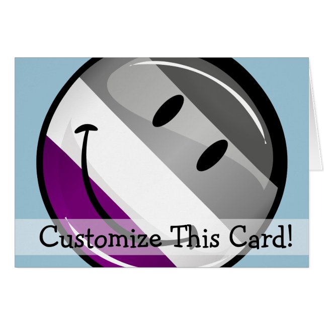 Happy Round Asexual Flag (Front Horizontal)