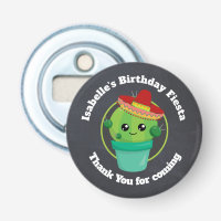 Happy Round Cactus Wearing a Red Sombrero