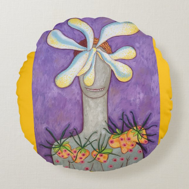 happy round cushion (Front)