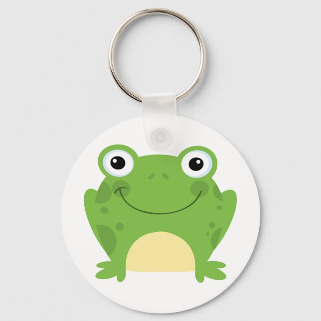 Happy Round Frog Key Ring (Front)