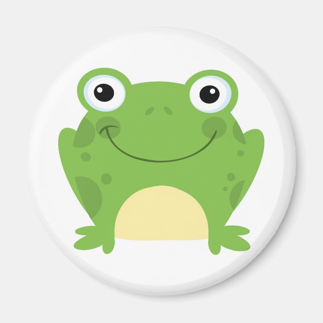 Happy Round Frog Magnet (Front)
