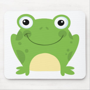 Happy Round Frog Mouse Mat