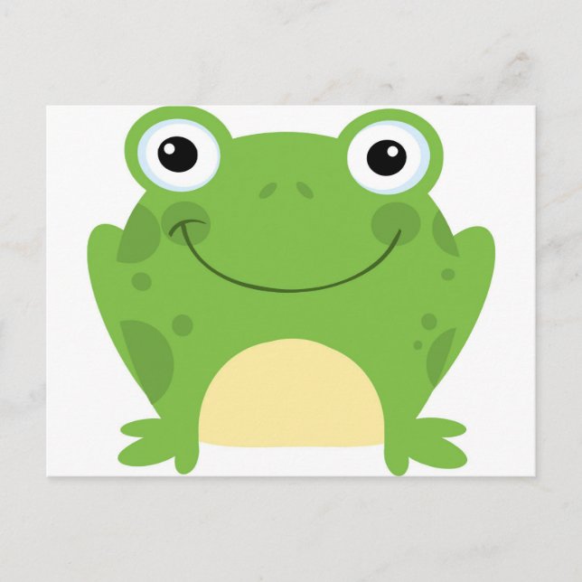 Happy Round Frog Postcard (Front)
