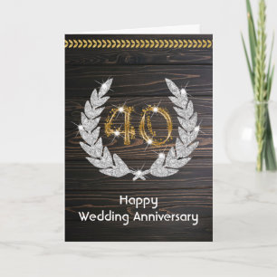 Happy Ruby 40th Wedding Anniversary  Card