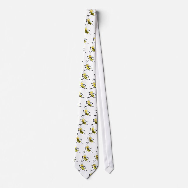 Happy Running Bee Tie (Front)