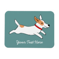 Happy Running Jack Russell Terrier - Custom Text