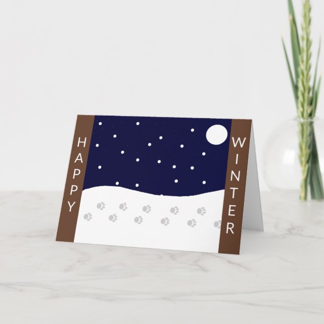 Happy Rural Winter Card (Front)