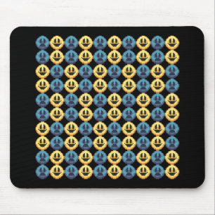 Happy Sad Pixel Art Mouse Mat