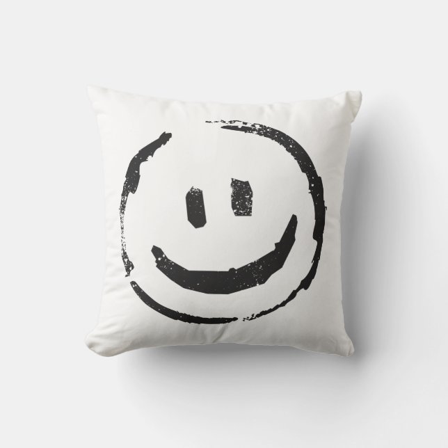 Happy/Sad Two Moods Pillow 1 (Front)